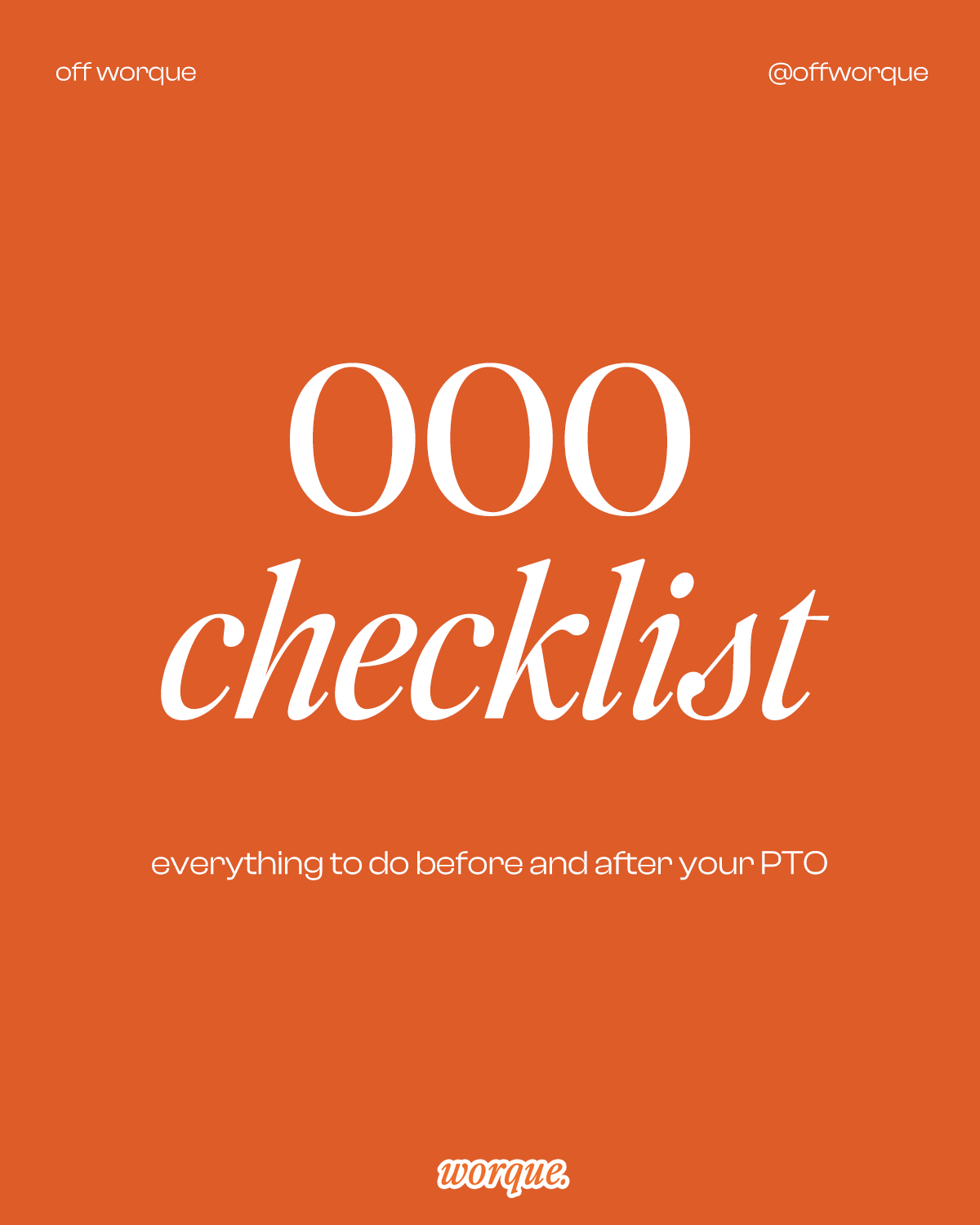 OOO Checklist